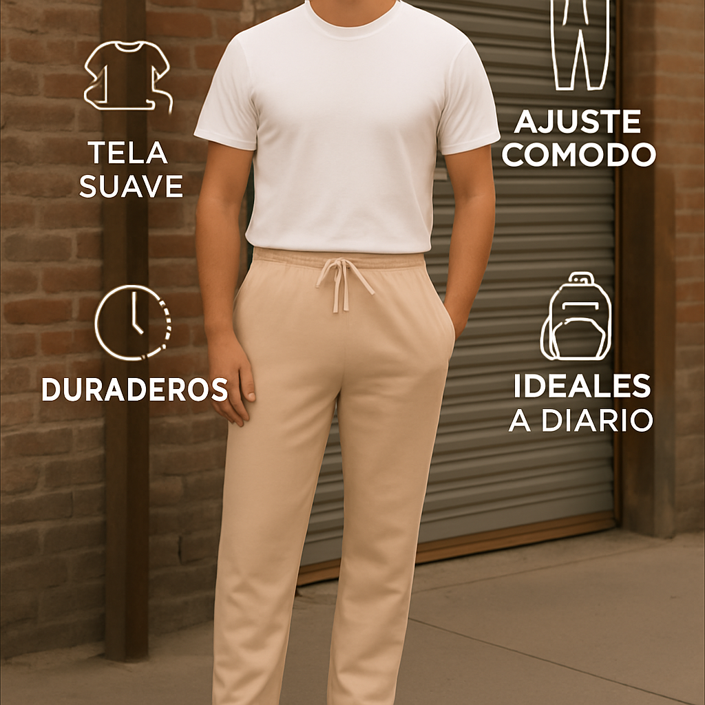 Nuevo Basic & Bold: Jogger Bota Recta para Hombre