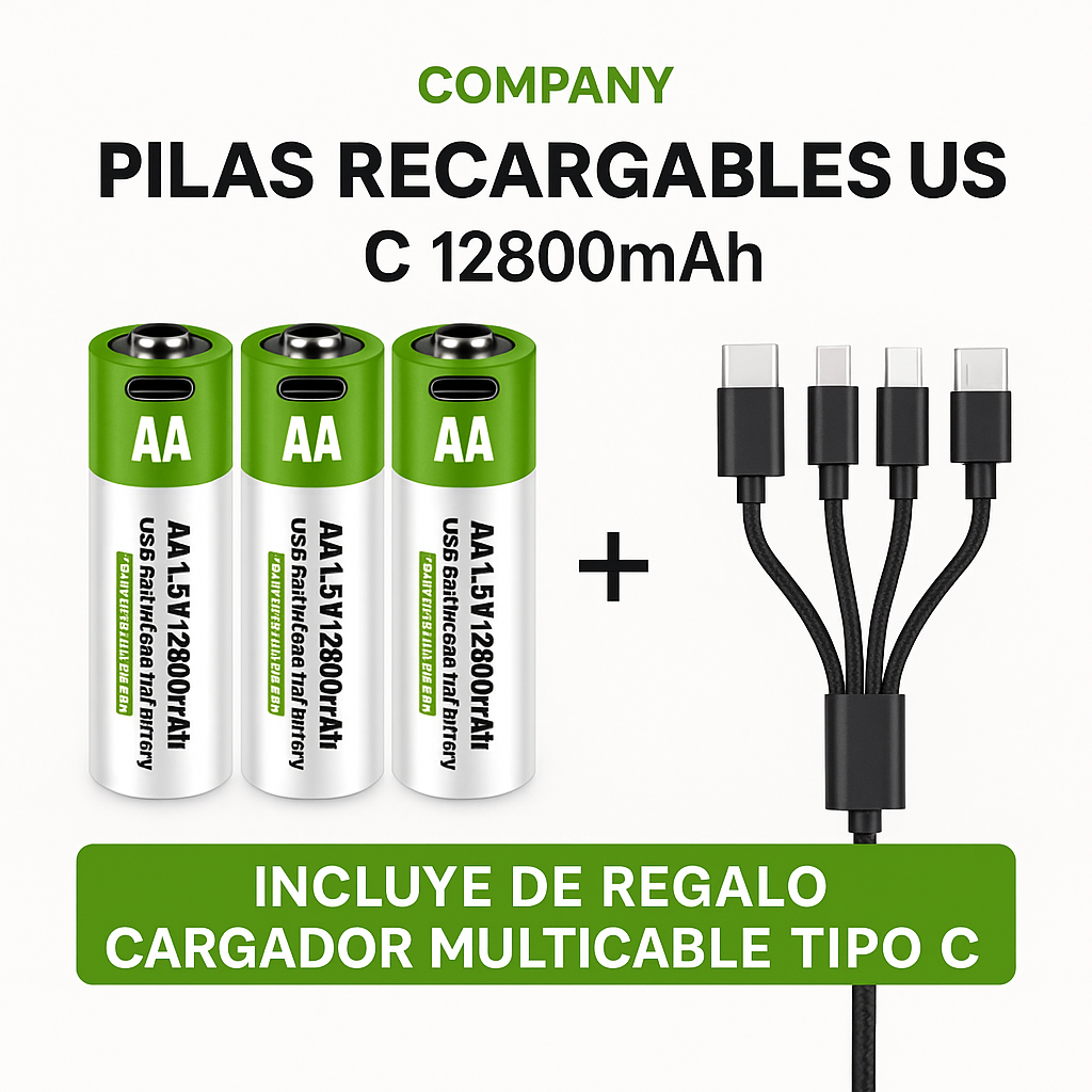 PILAS RECARGABLES AA (PILAS X 4)